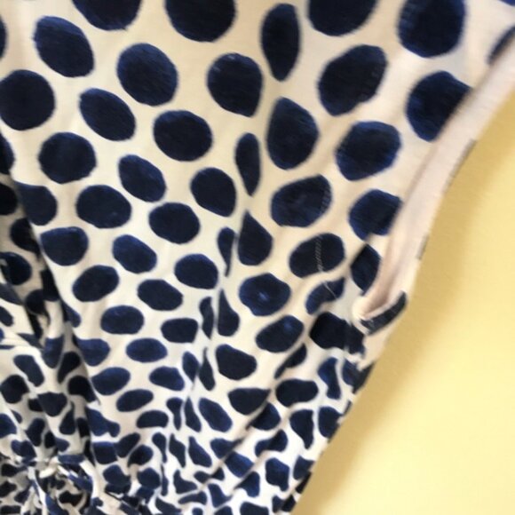 GAP Vintage Polka Dot Drop Tie Waist Pockets Cotton Dress Shirt T-shirt Mini Top - Picture 10 of 14